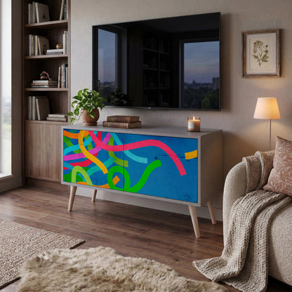 STREAMER TANGLE Móvel de TV Compacto de 2 Portas