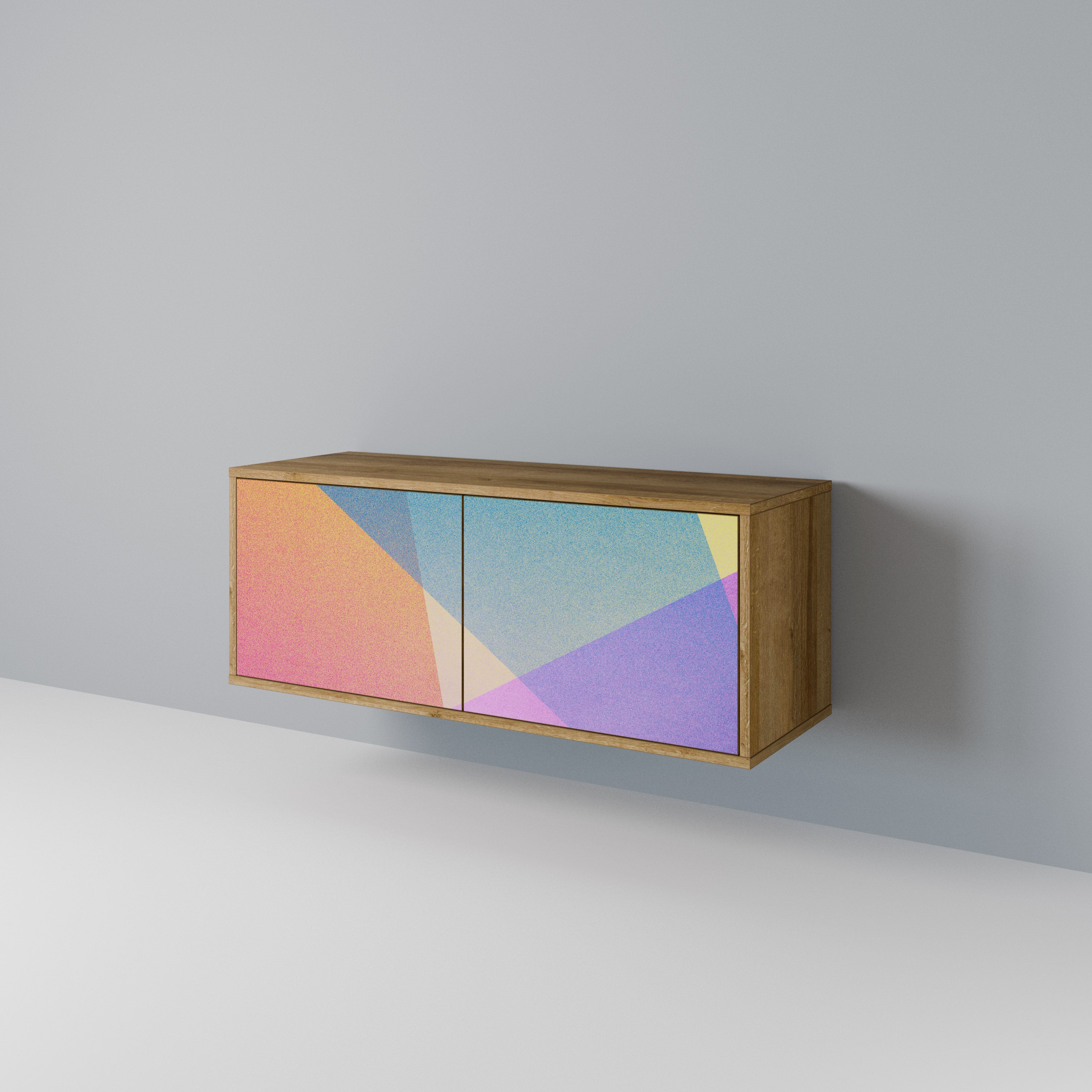 BRIGHT GEOMETRY Móvel de TV Compacto de 2 Portas