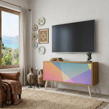 BRIGHT GEOMETRY Móvel de TV Compacto de 2 Portas