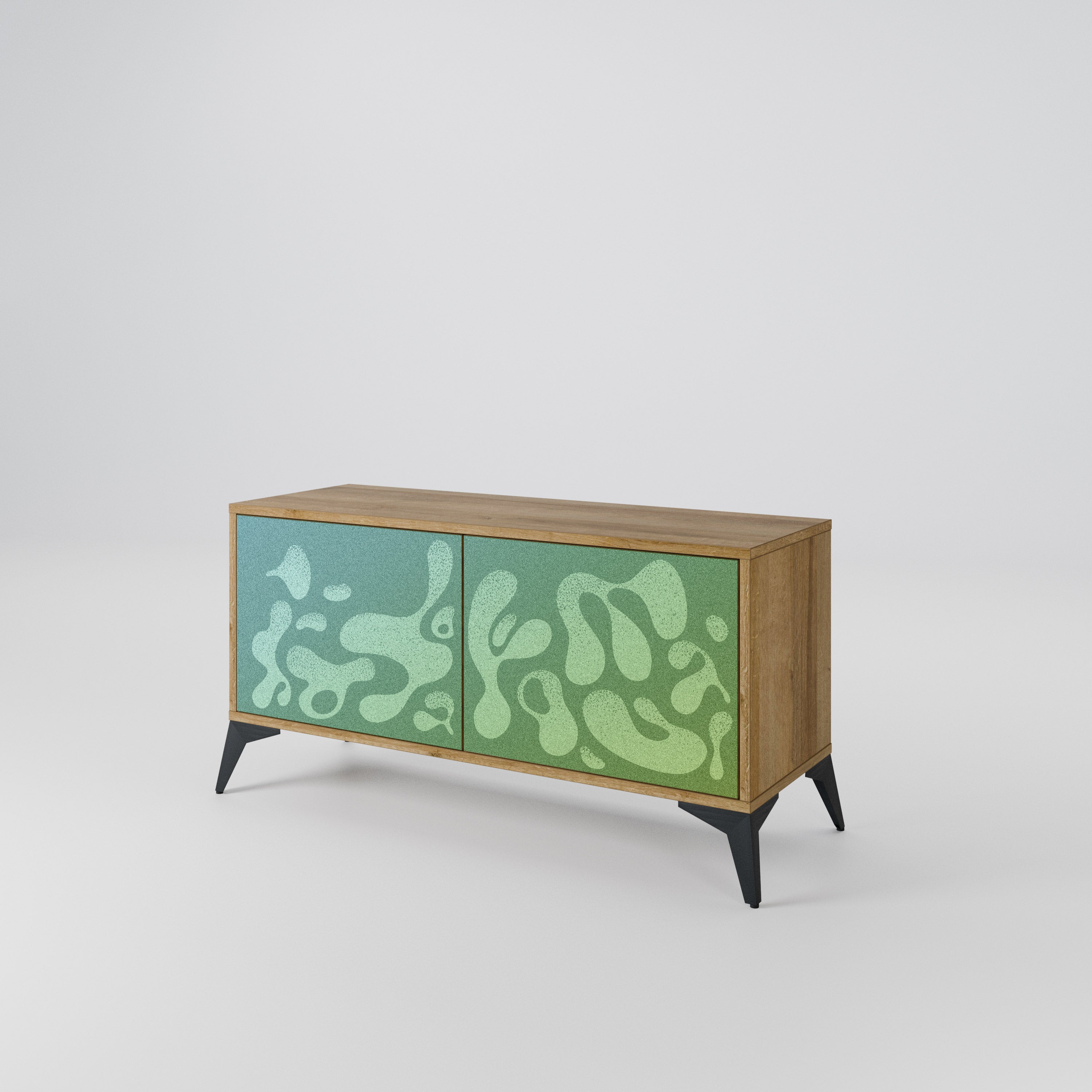 IRREGULAR BLUE Móvel de TV Compacto de 2 Portas