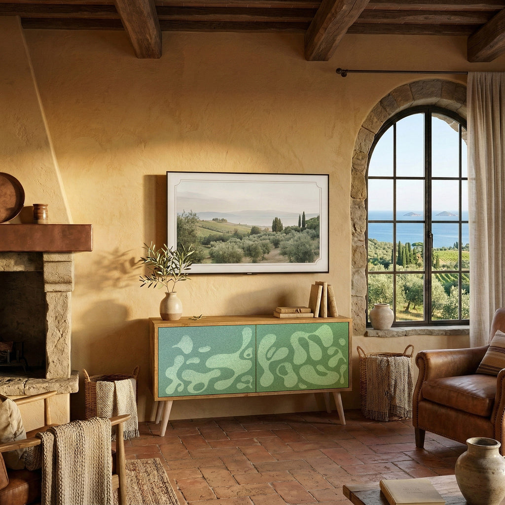 IRREGULAR BLUE Móvel de TV Compacto de 2 Portas