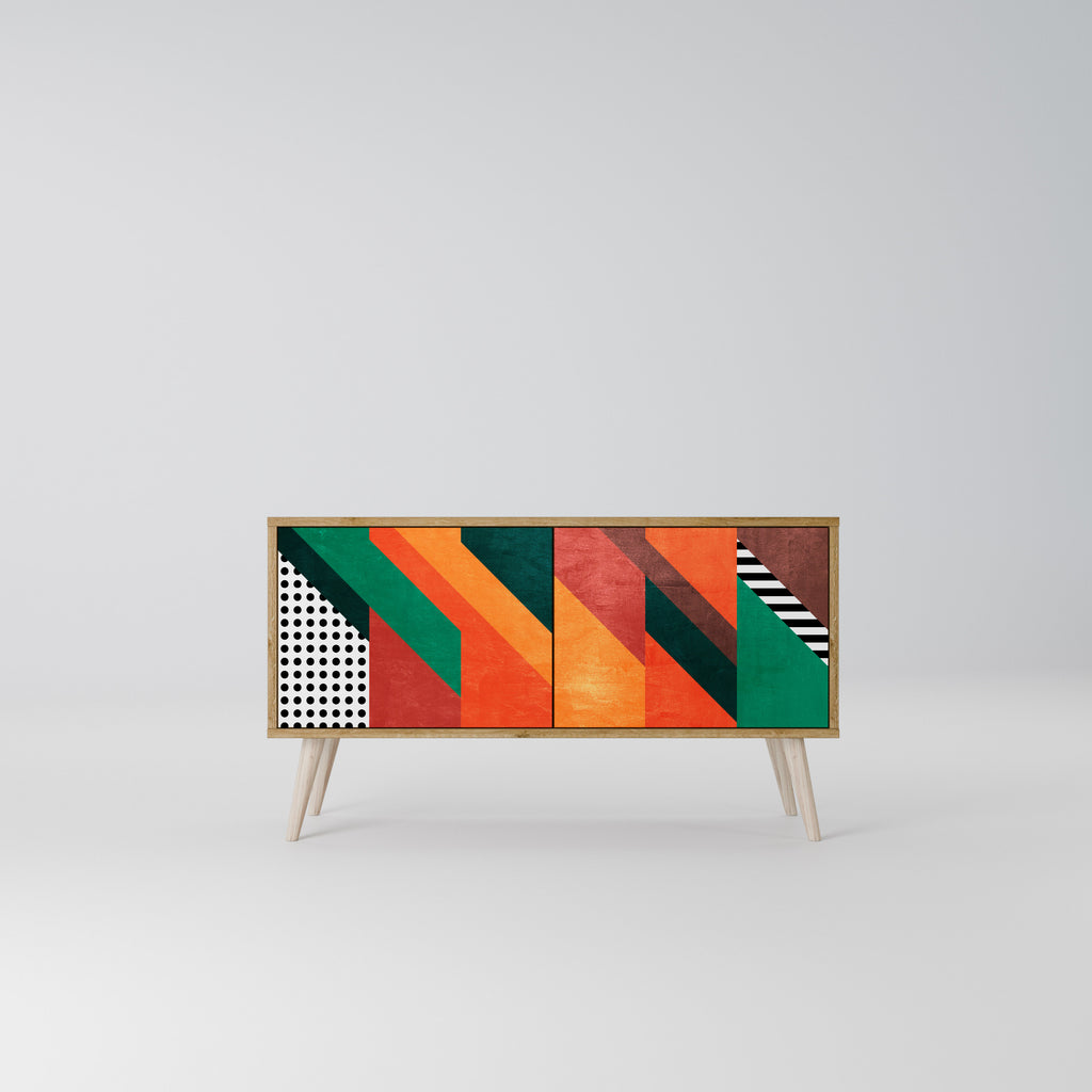 MAKESHIFT ARTISTRY Móvel de TV Compacto de 2 Portas