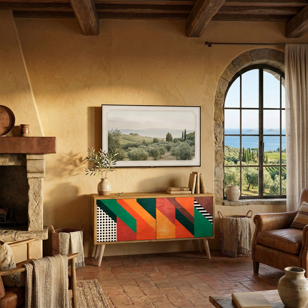 MAKESHIFT ARTISTRY Móvel de TV Compacto de 2 Portas