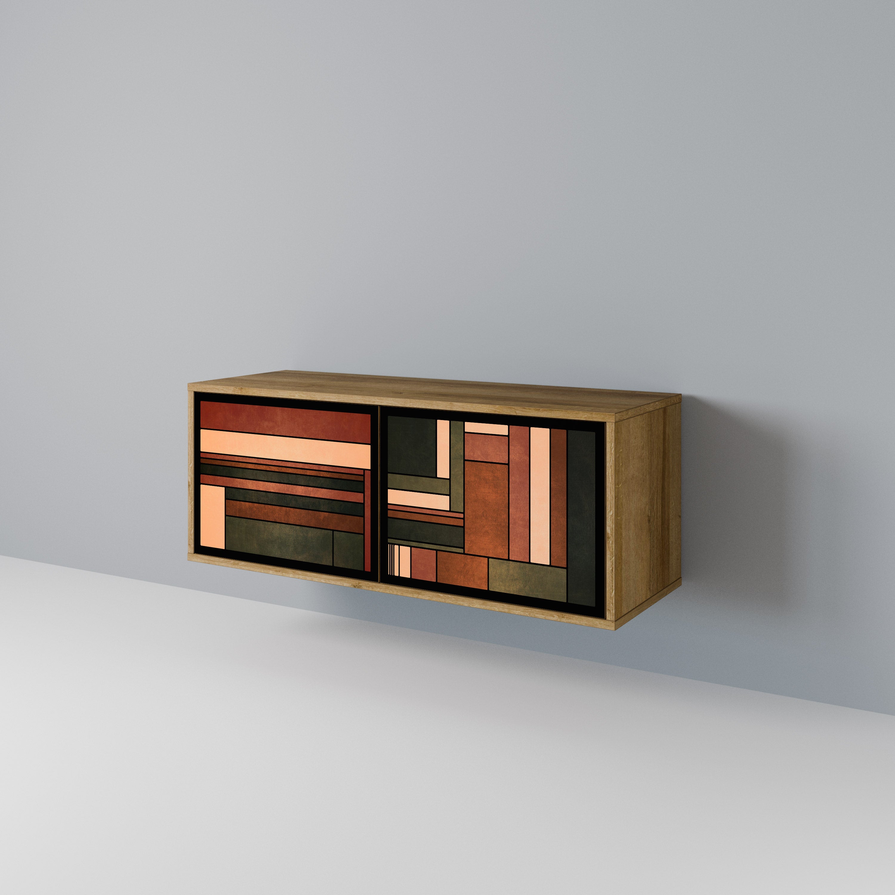 FIGURES OF NATURE Móvel de TV Compacto de 2 Portas