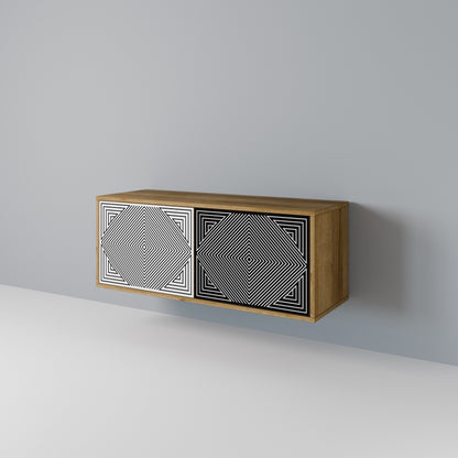 POLYGON ILLUSION Móvel de TV Compacto de 2 Portas