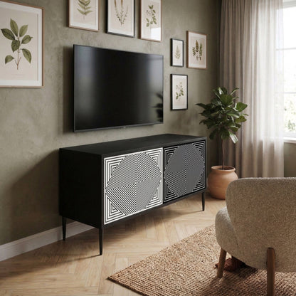 POLYGON ILLUSION Móvel de TV Compacto de 2 Portas