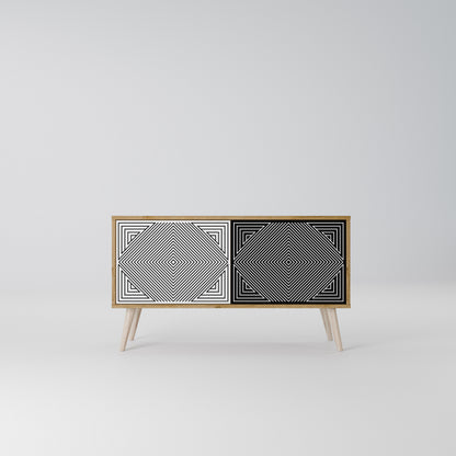 POLYGON ILLUSION Móvel de TV Compacto de 2 Portas