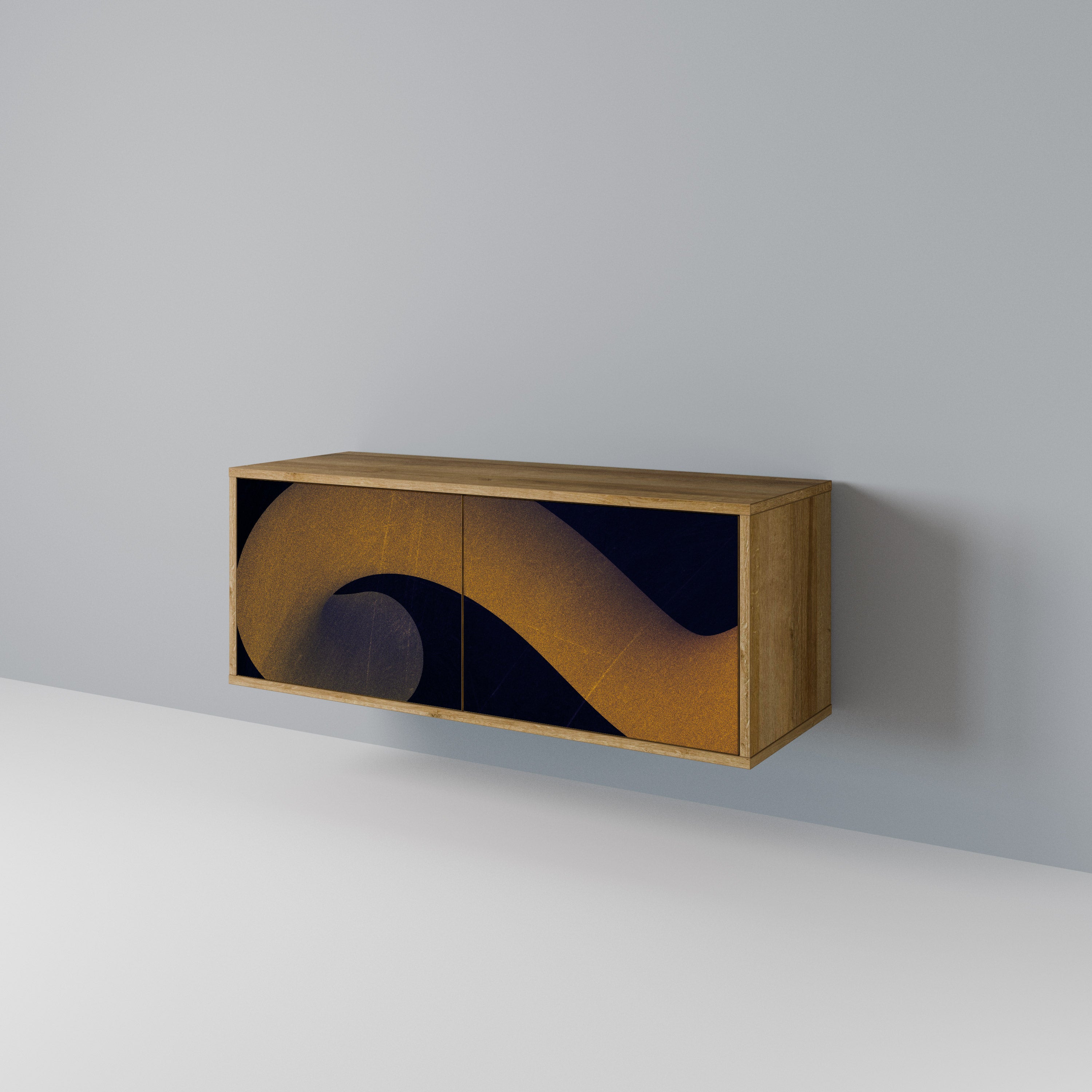 HOLLOW TIME Móvel de TV Compacto de 2 Portas