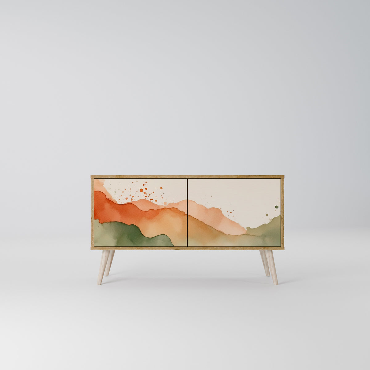 WATERCOLOUR PEAKS Móvel de TV Compacto de 2 Portas