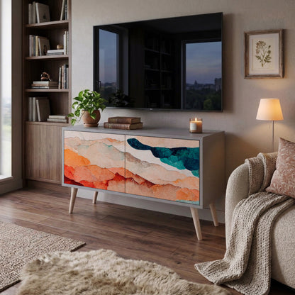ABSTRACT LANDSCAPE Móvel de TV Compacto de 2 Portas