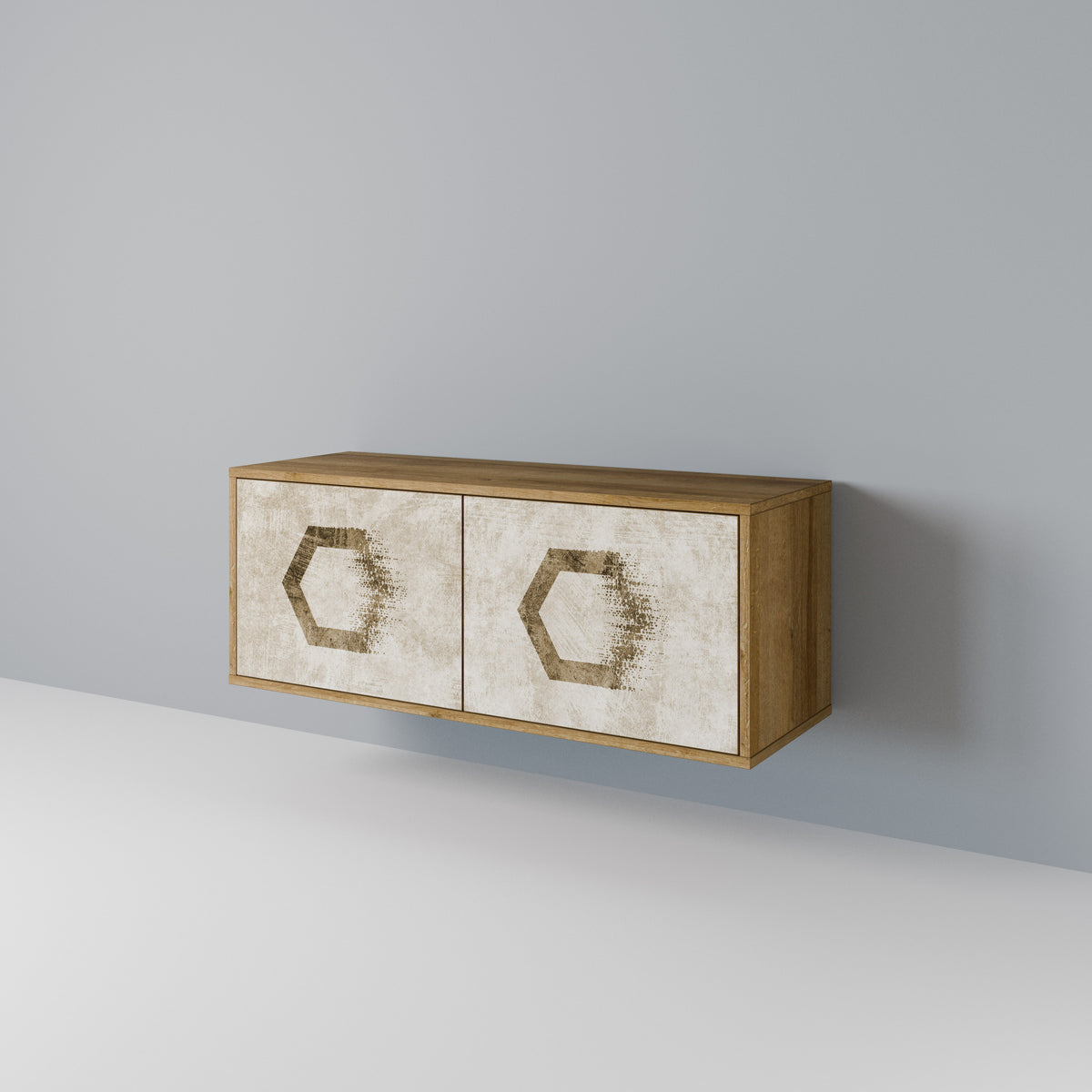 HEXAGONAL SHAPES Móvel de TV Compacto de 2 Portas