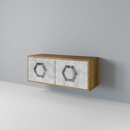 HEXAGONAL FIGURES Móvel de TV Compacto de 2 Portas