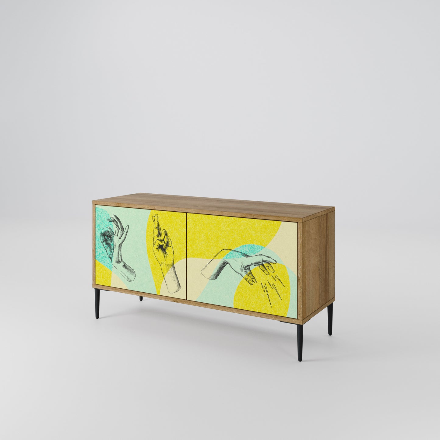 BODY LANGUAGE Compact 2-Door TV Cabinet