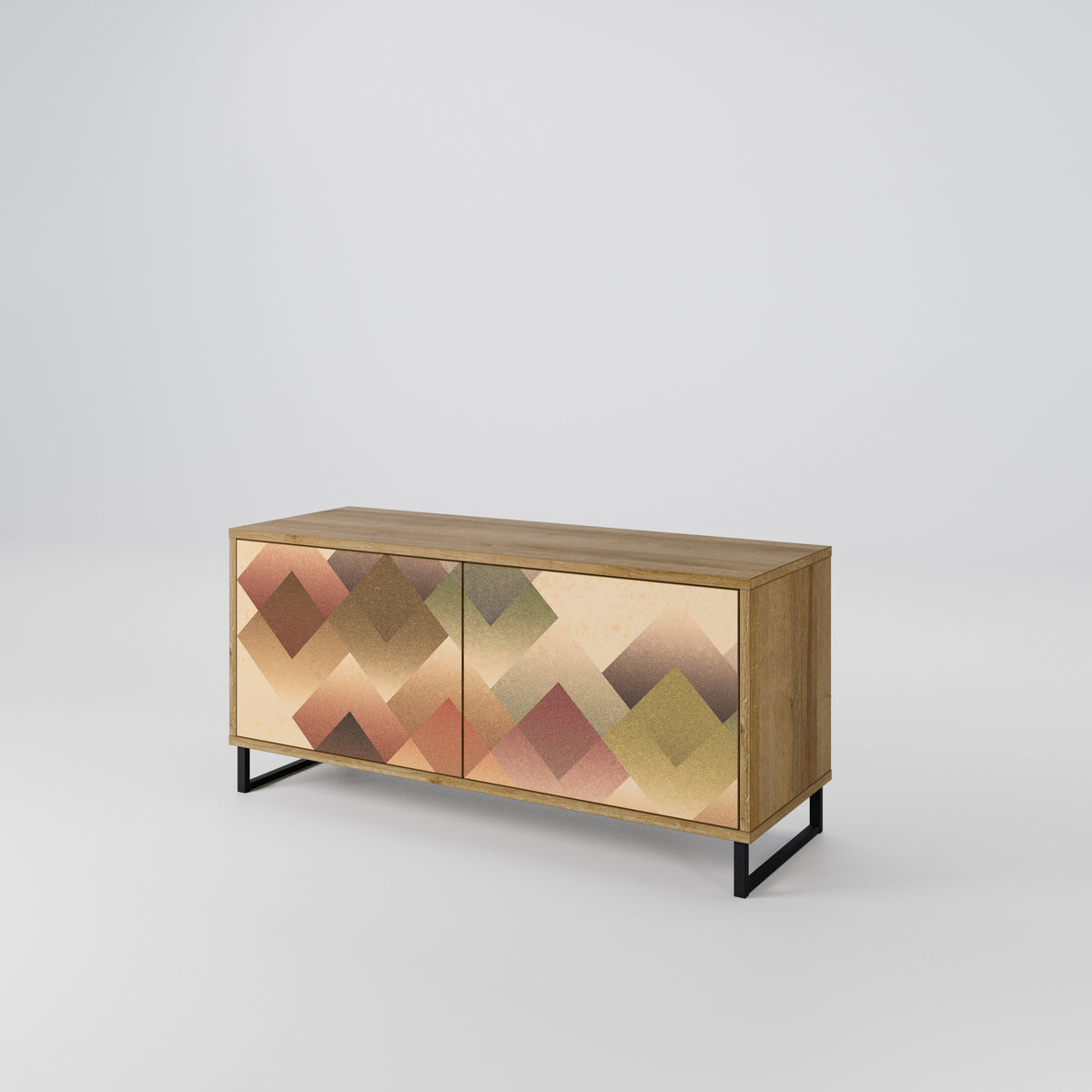GEOMETRIC FUSION Móvel de TV Compacto de 2 Portas