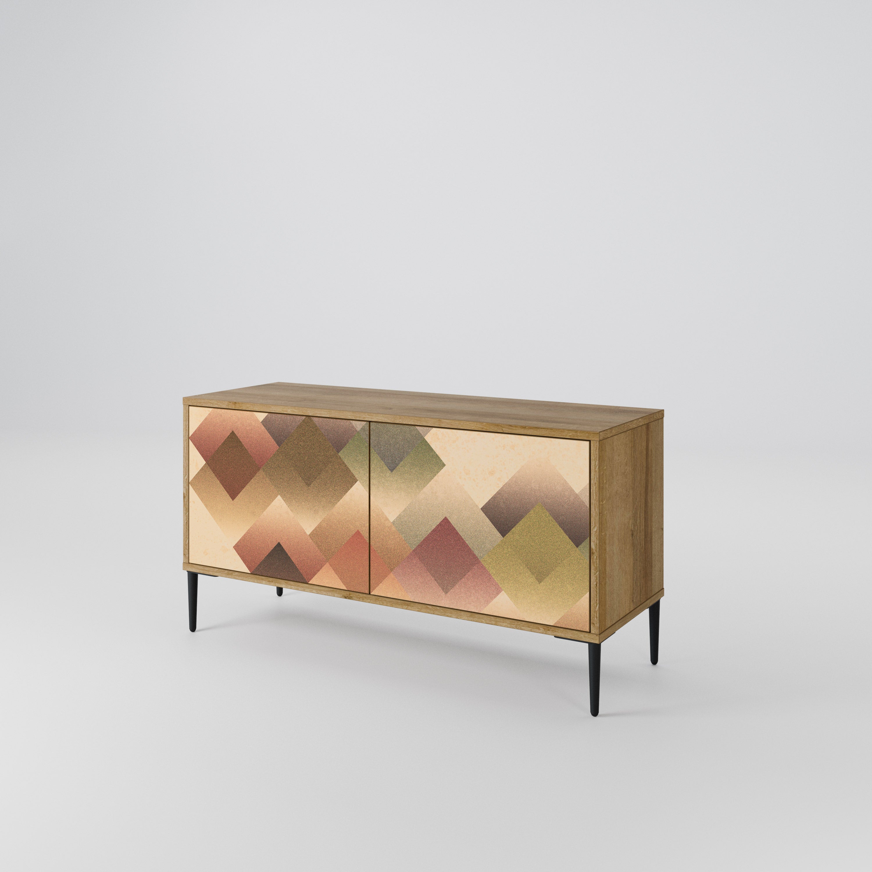 GEOMETRIC FUSION Compact 2-Door TV Cabinet