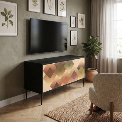 GEOMETRIC FUSION Móvel de TV Compacto de 2 Portas