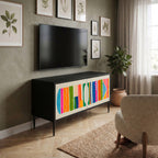 GEOMETRIC SHINE Móvel de TV Compacto de 2 Portas