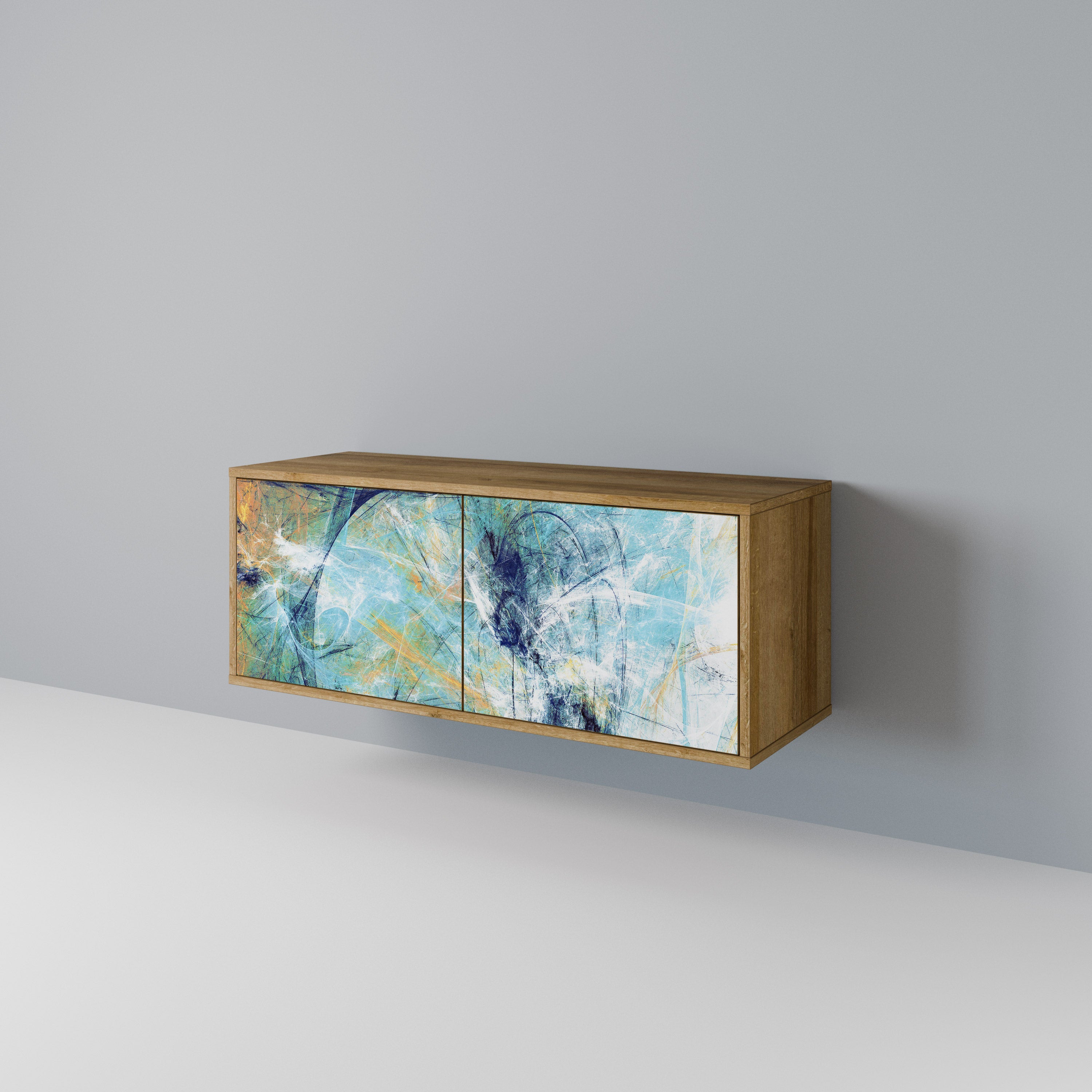ABSTRACT THOUGHTS Compact 2-Door TV Cabinet