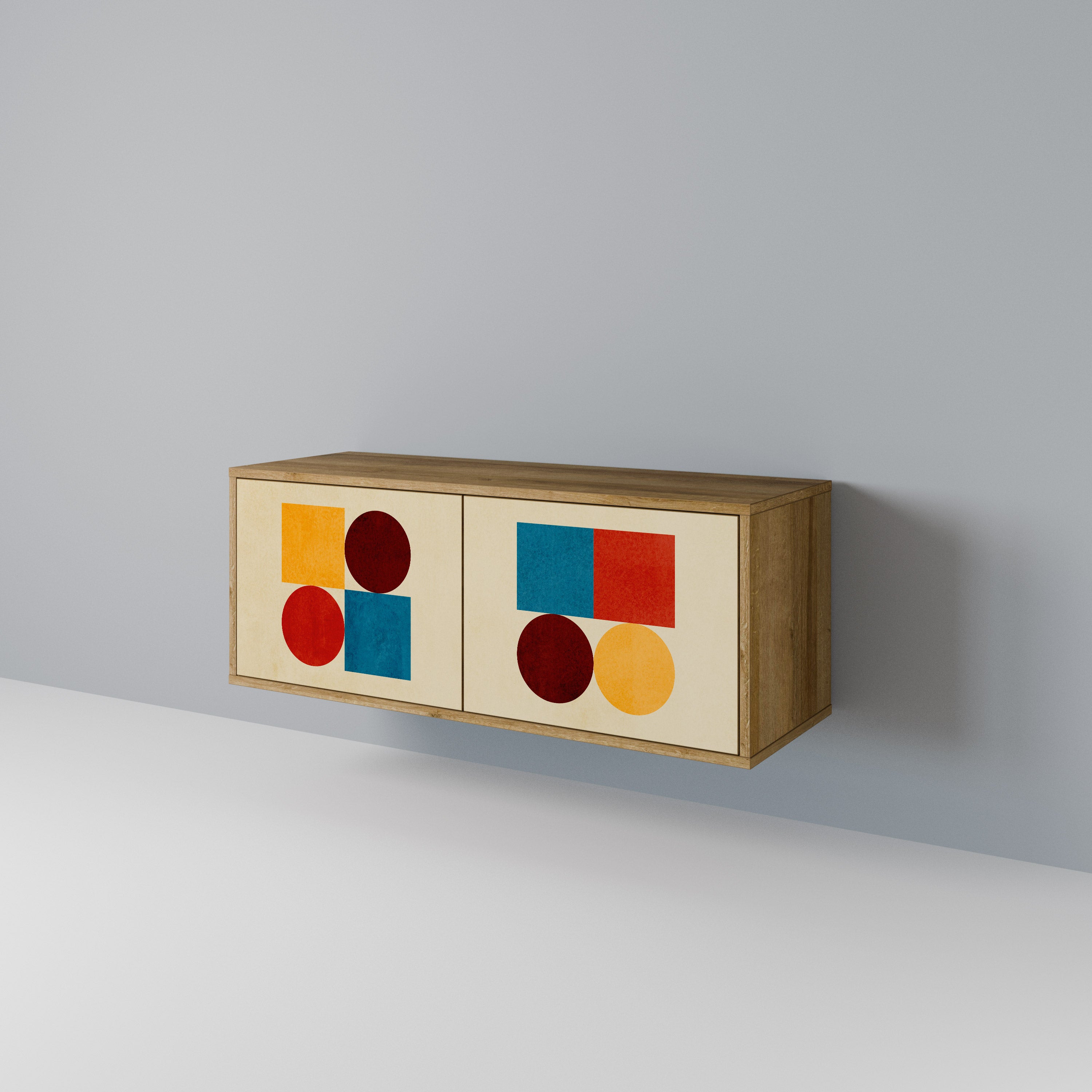 GEOMETRIC PUZZLE Móvel de TV Compacto de 2 Portas