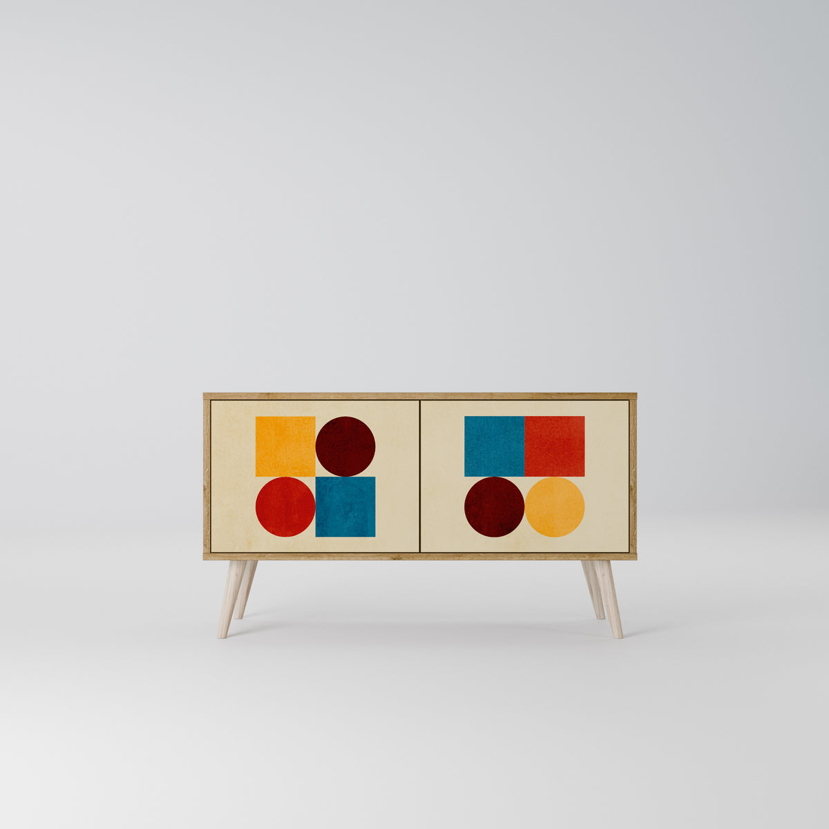 GEOMETRIC PUZZLE Móvel de TV Compacto de 2 Portas