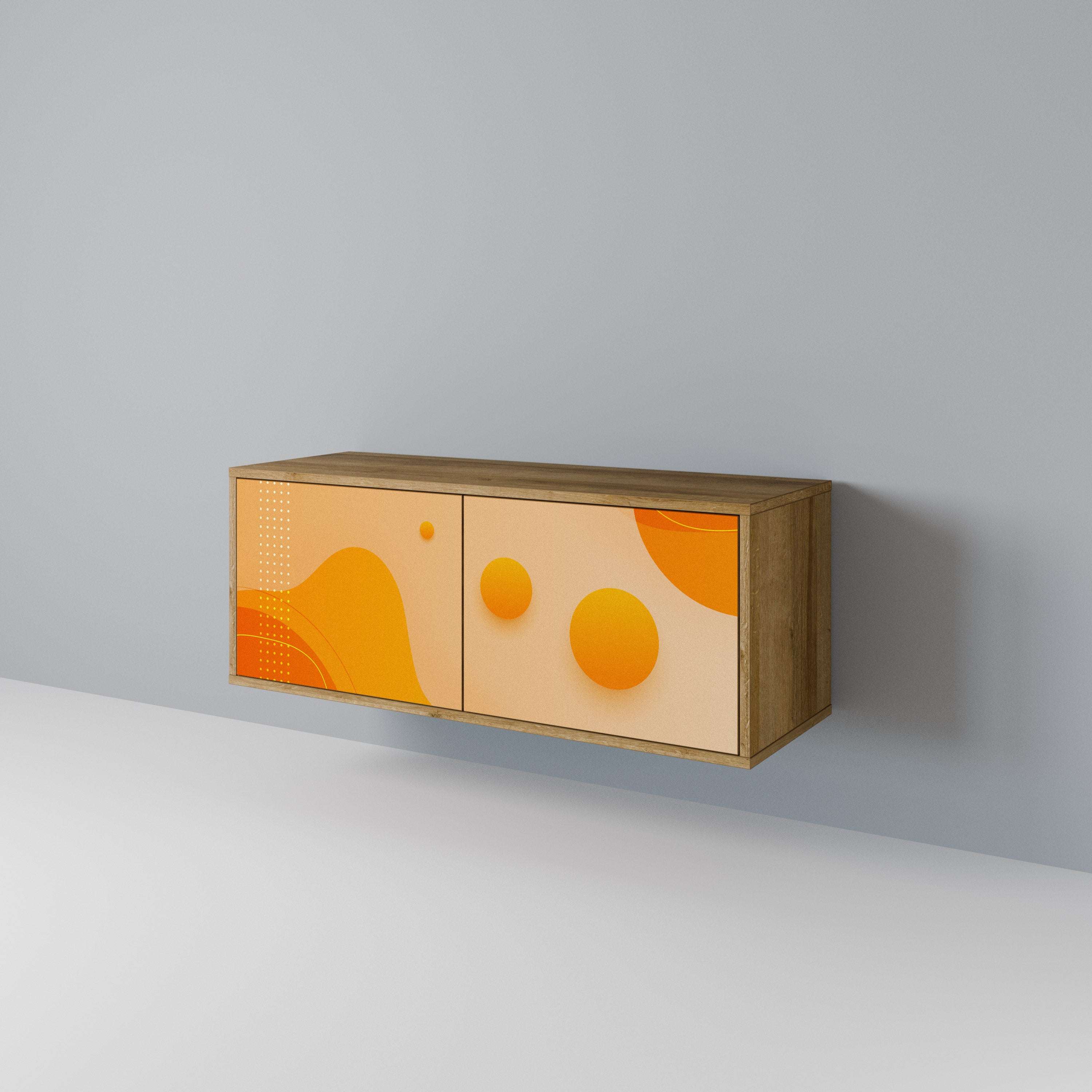 ORANGE ARRANGEMENT Compact 2-Door TV Cabinet