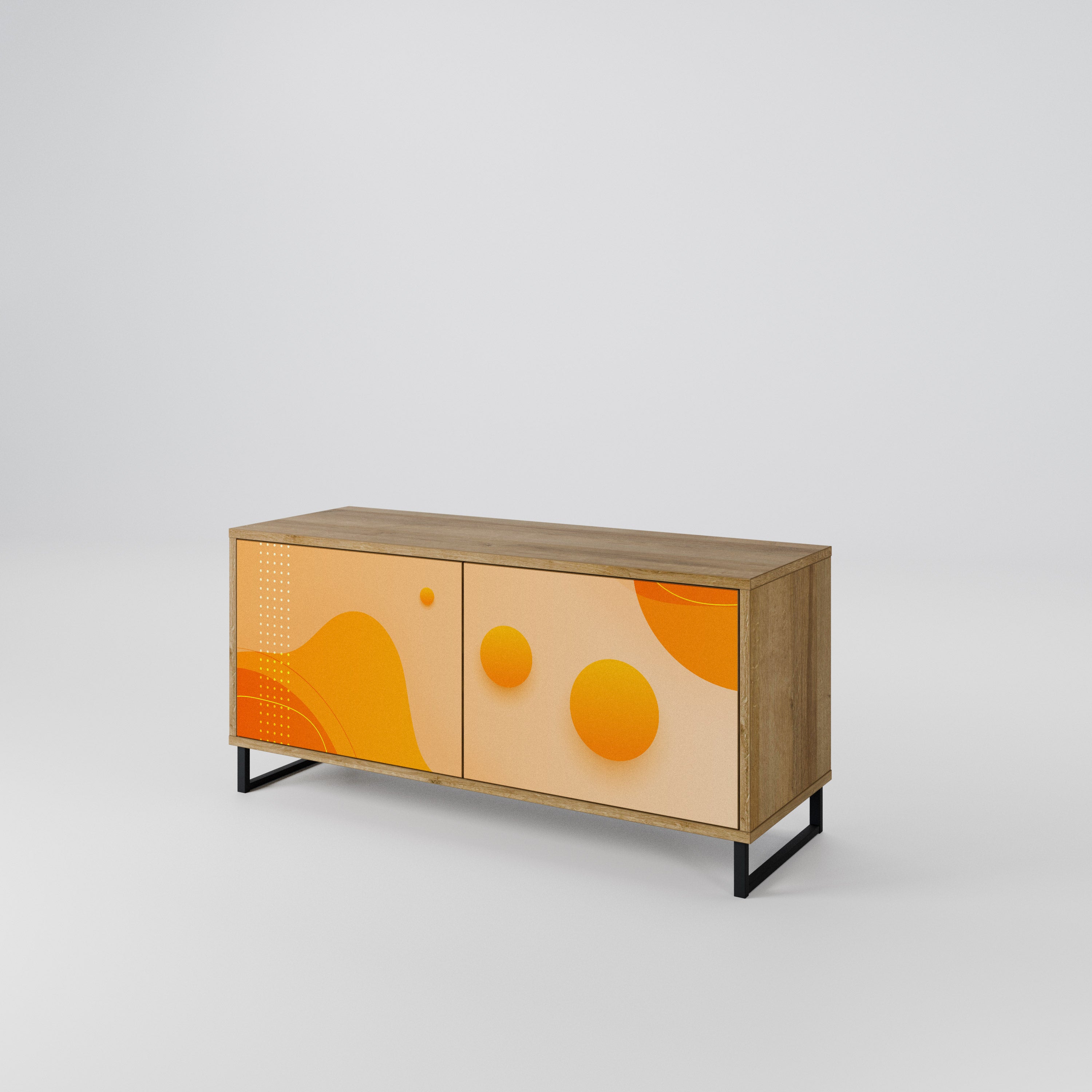 ORANGE ARRANGEMENT Compact 2-Door TV Cabinet
