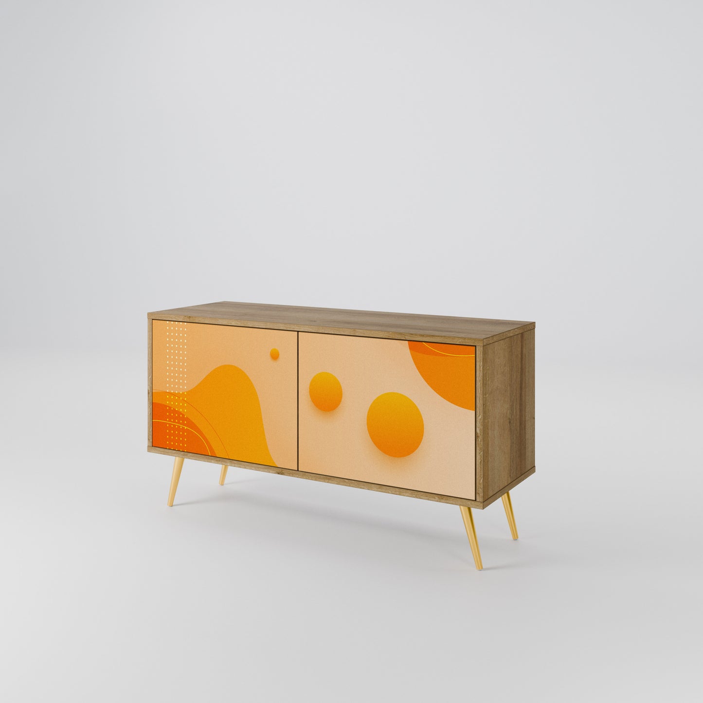 ORANGE ARRANGEMENT Móvel de TV Compacto de 2 Portas