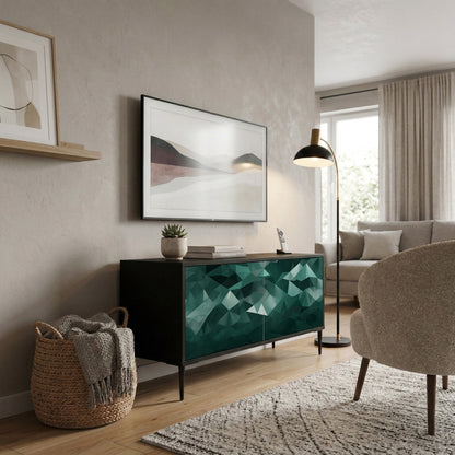 POLYGONAL FLOATING Móvel de TV Compacto de 2 Portas