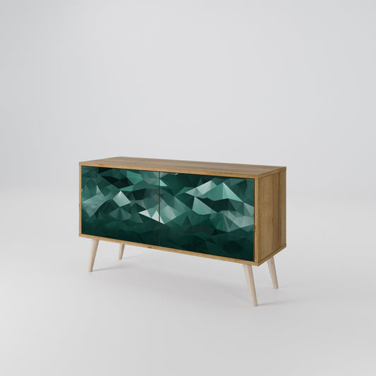 POLYGONAL FLOATING Móvel de TV Compacto de 2 Portas