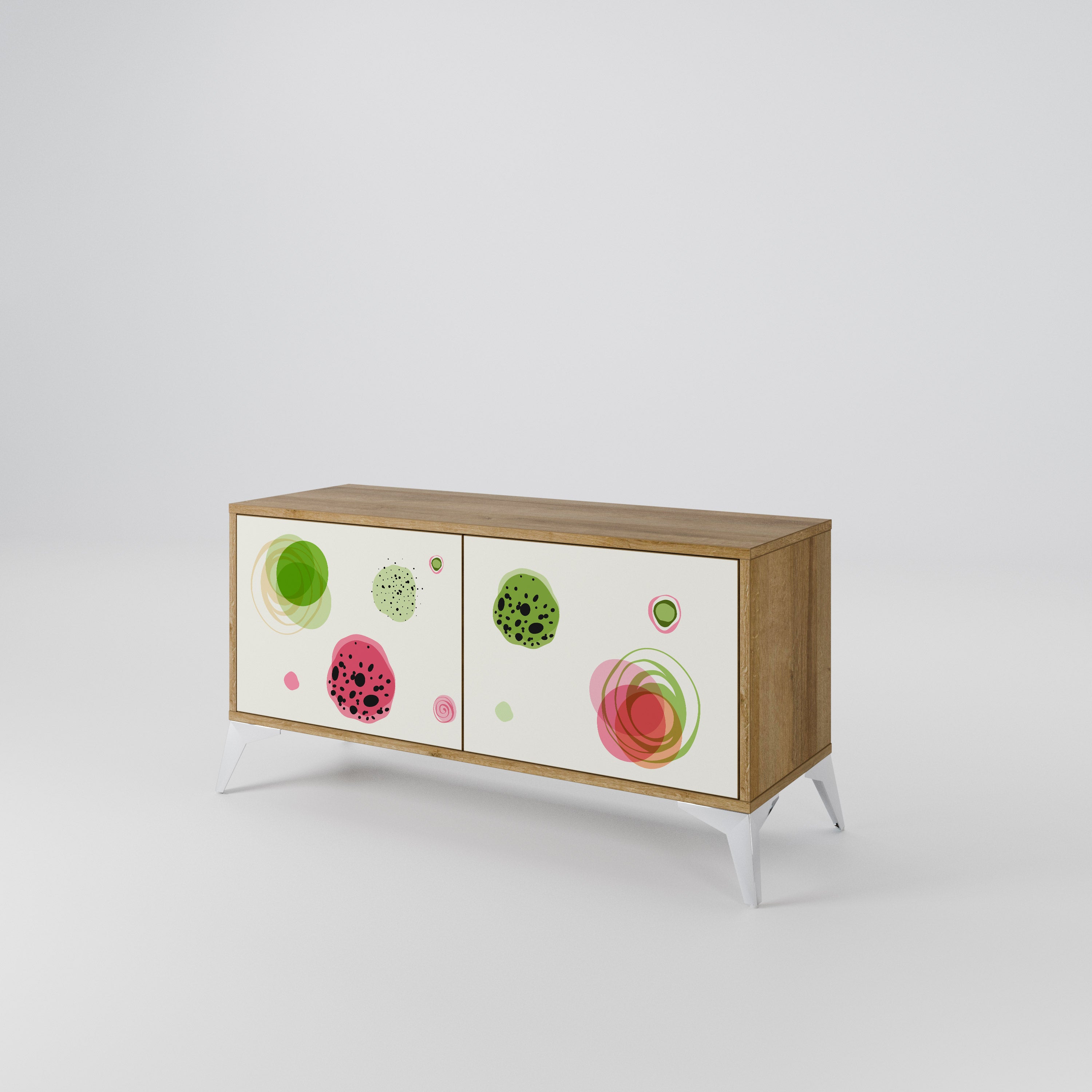 COLORFUL COSMOS Compact 2-Door TV Cabinet