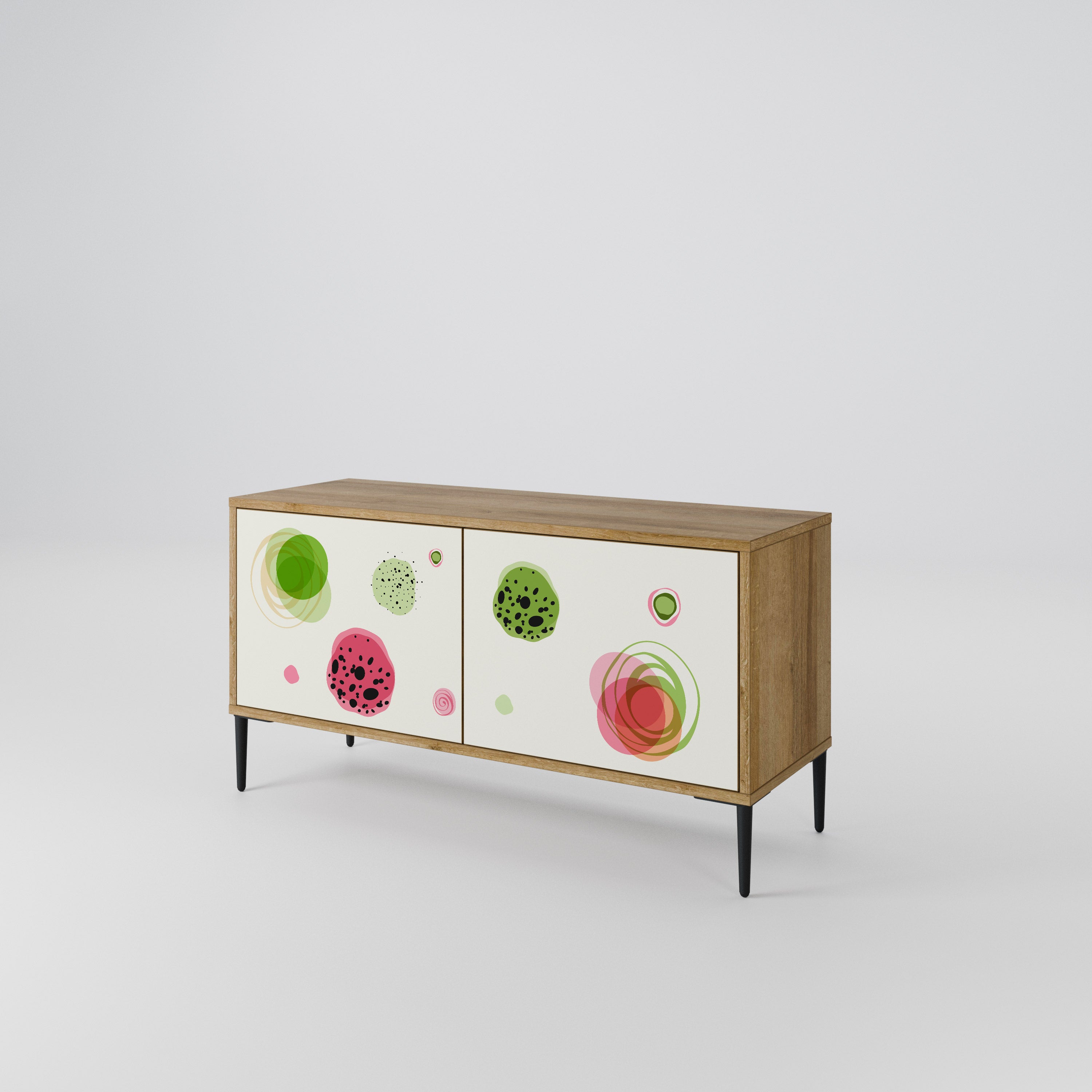 COLORFUL COSMOS Compact 2-Door TV Cabinet