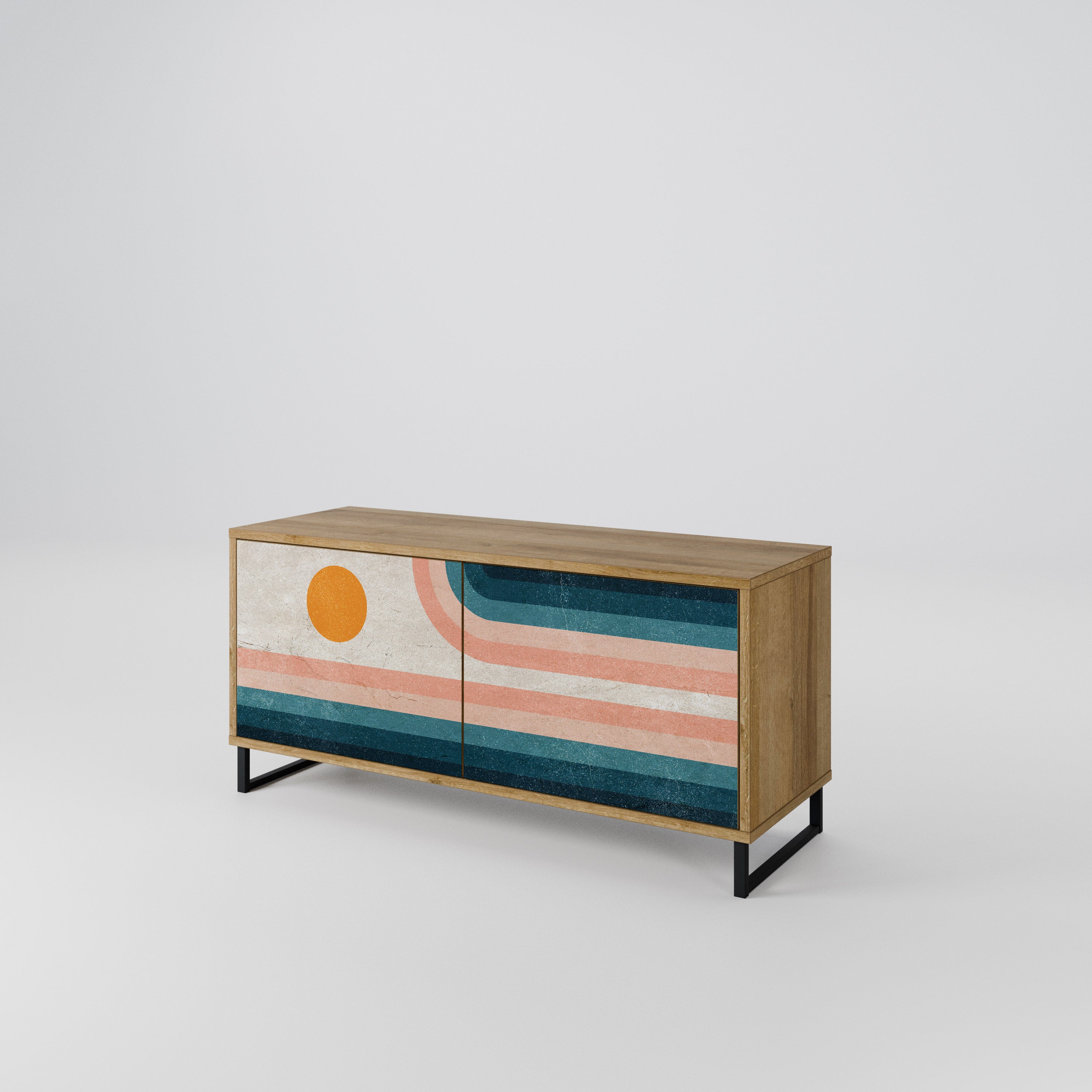 TWO HALVES Compact 2-Door TV Cabinet