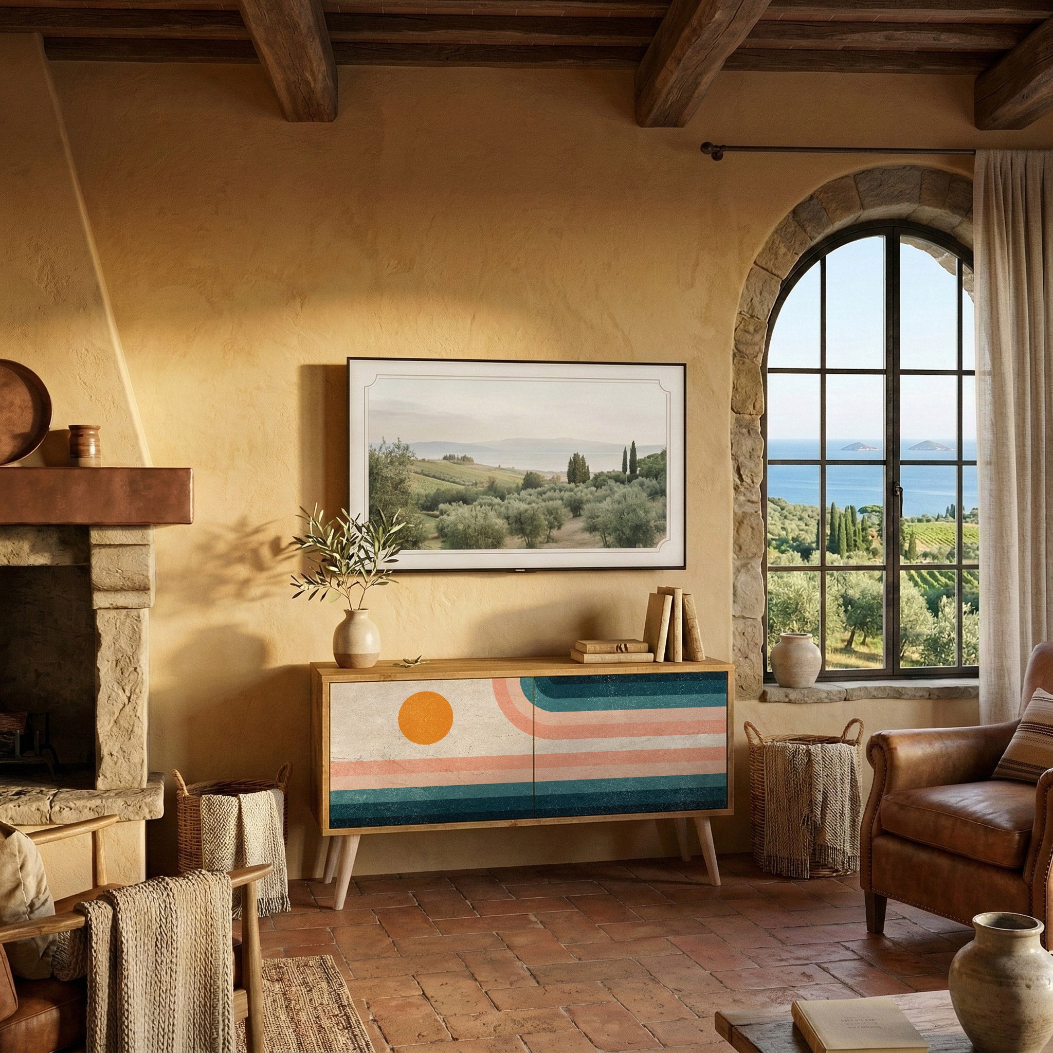 TWO HALVES Compact 2-Door TV Cabinet