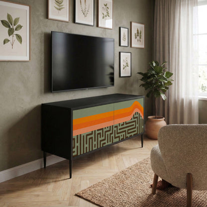 SIMPLE SOLUTIONS Móvel de TV Compacto de 2 Portas