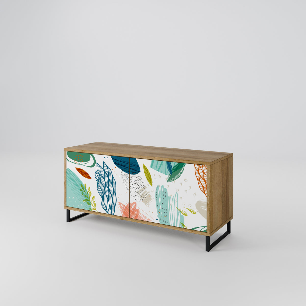 BOTANICAL HURRICANE Móvel de TV Compacto de 2 Portas