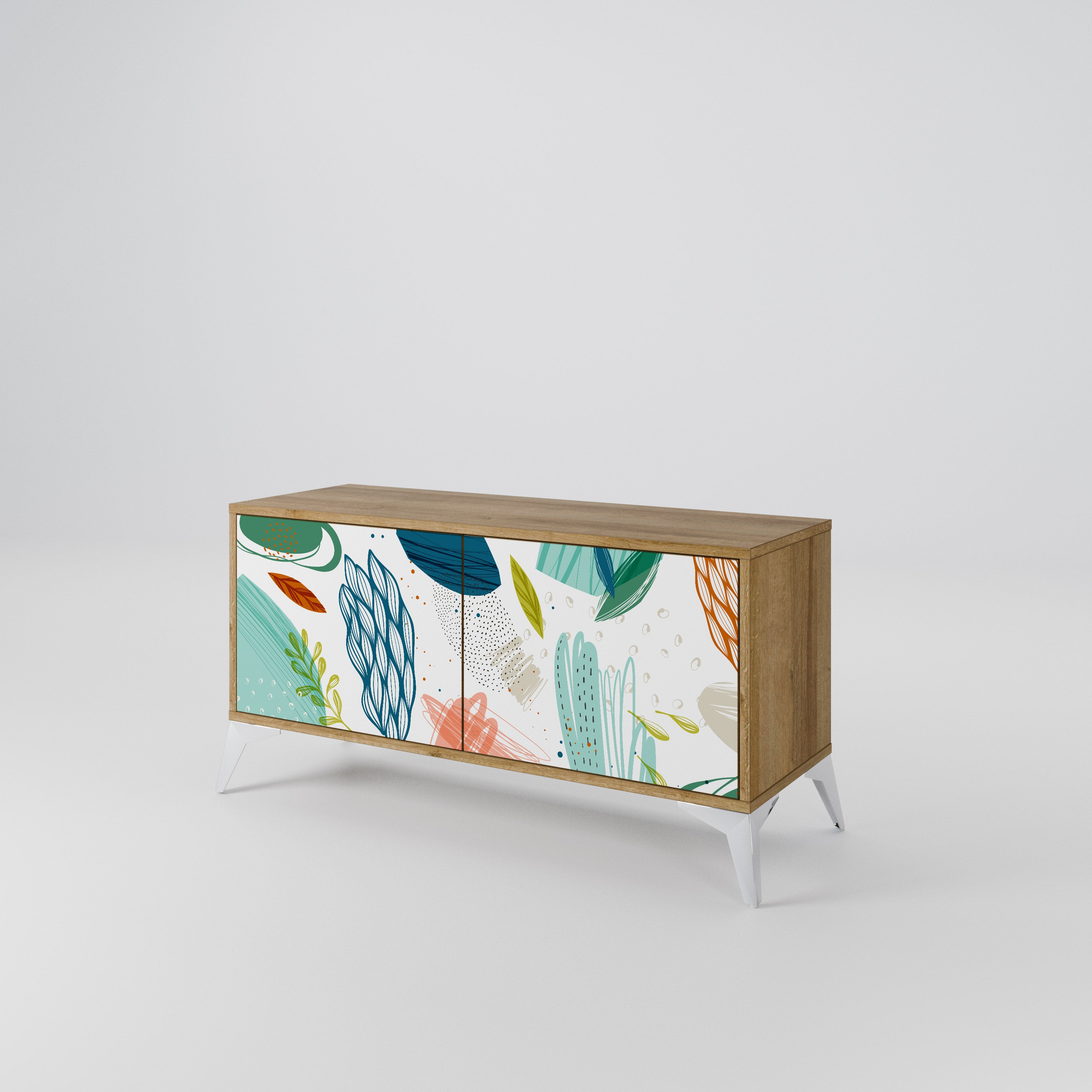 BOTANICAL HURRICANE Compact 2-Door TV Cabinet