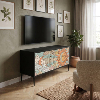 MYSTICAL STRUCTURE Compact 2-Door TV Cabinet