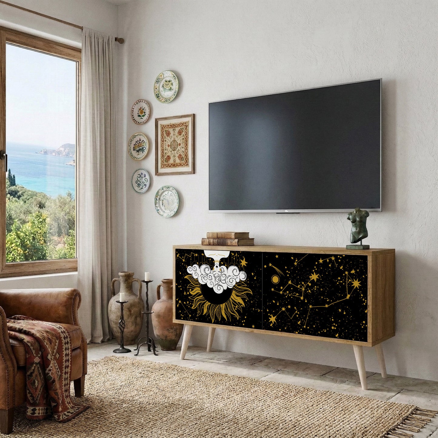 STELLAR CONSTELLATIONS Móvel de TV Compacto de 2 Portas