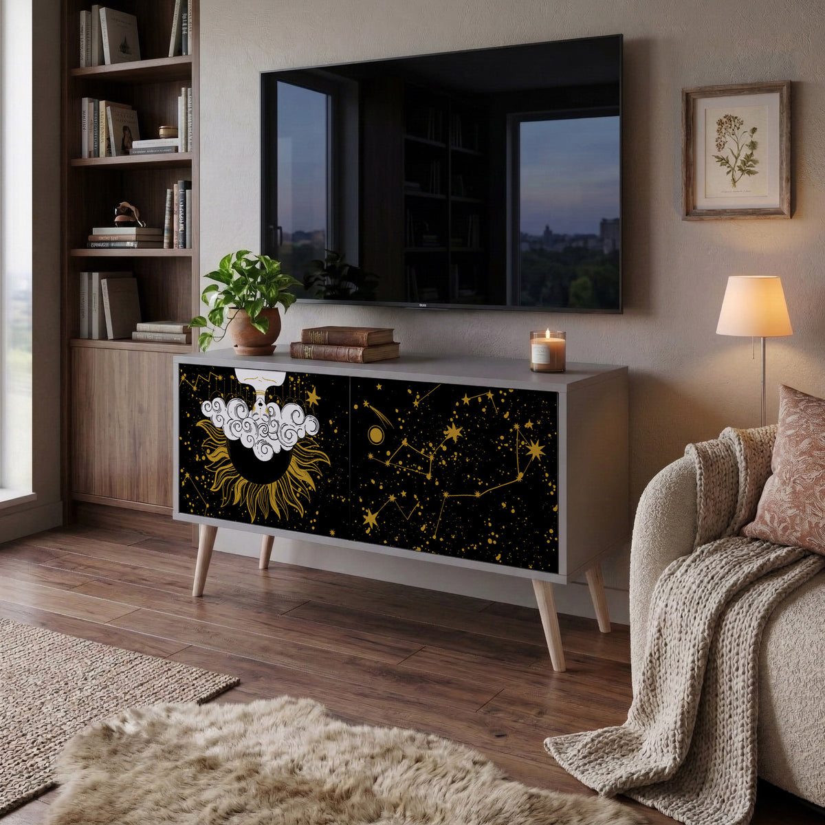 STELLAR CONSTELLATIONS Móvel de TV Compacto de 2 Portas