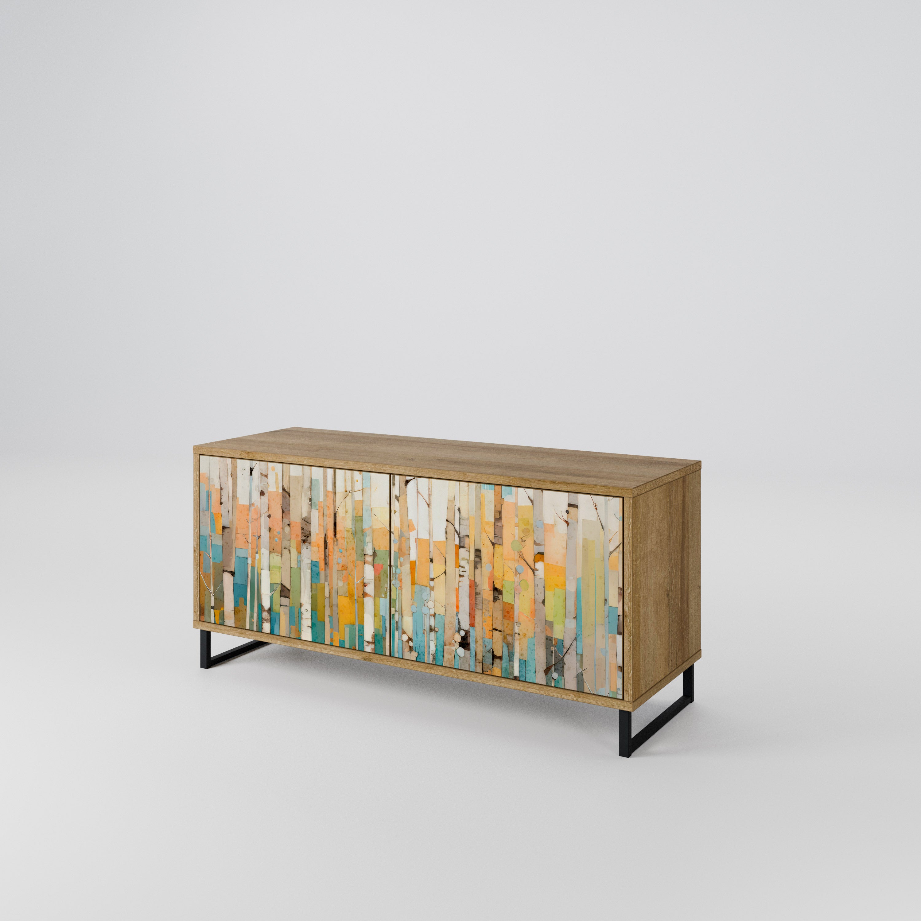 BIRCH KALEIDOSCOPE Compact 2-Door TV Cabinet