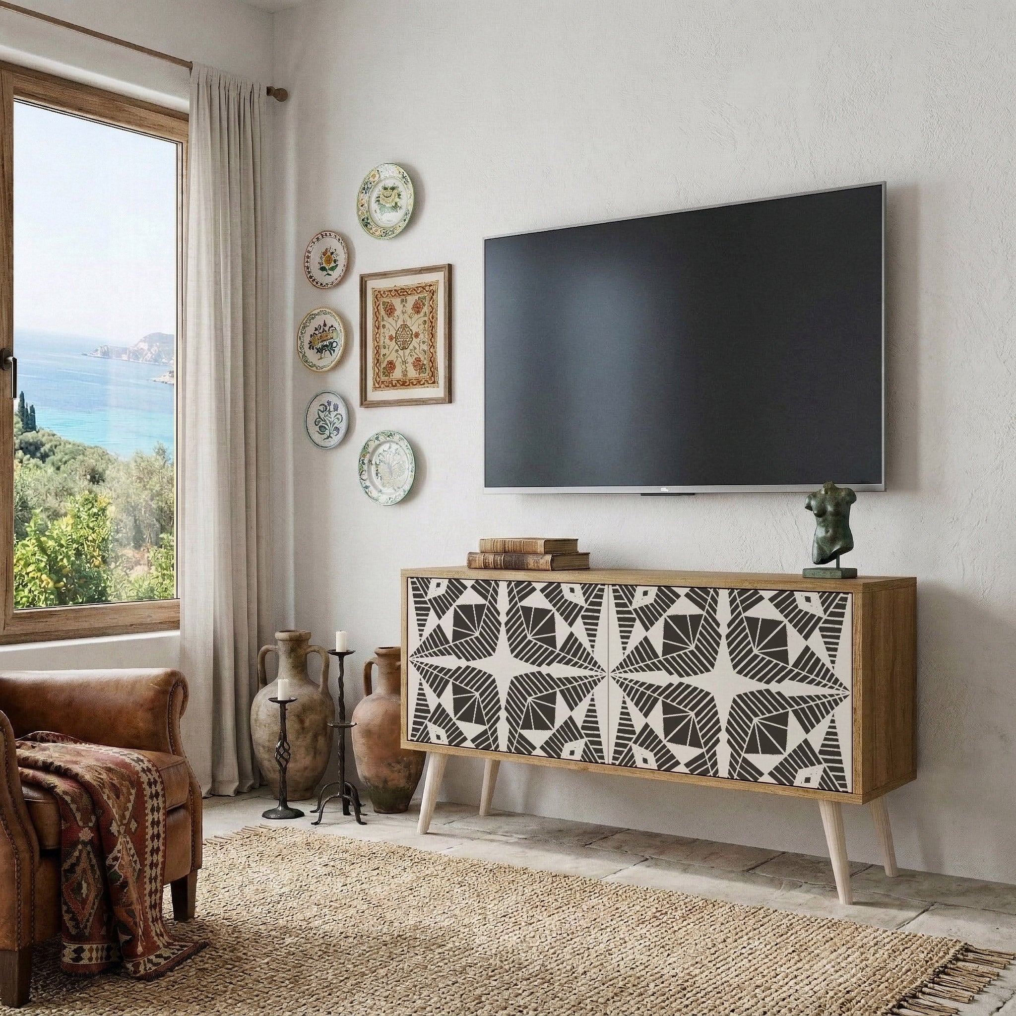 MONOCHROME NEXUS Compact 2-Door TV Cabinet