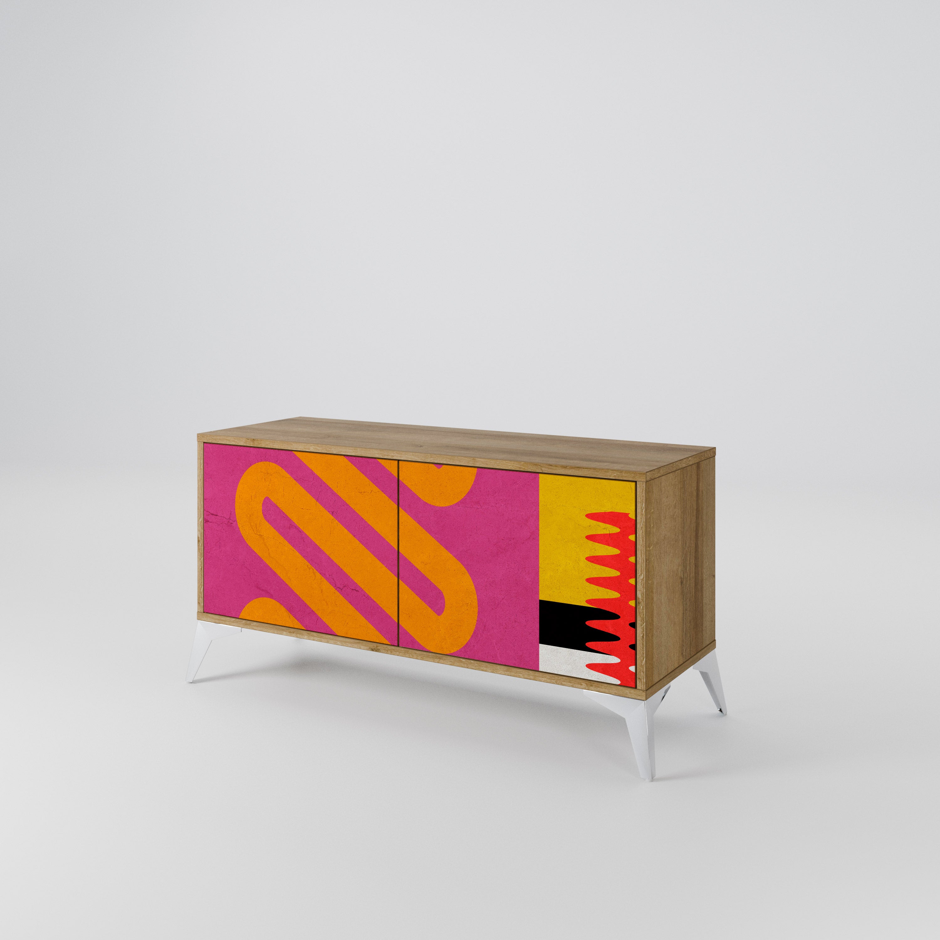 VIVID ART Móvel de TV Compacto de 2 Portas