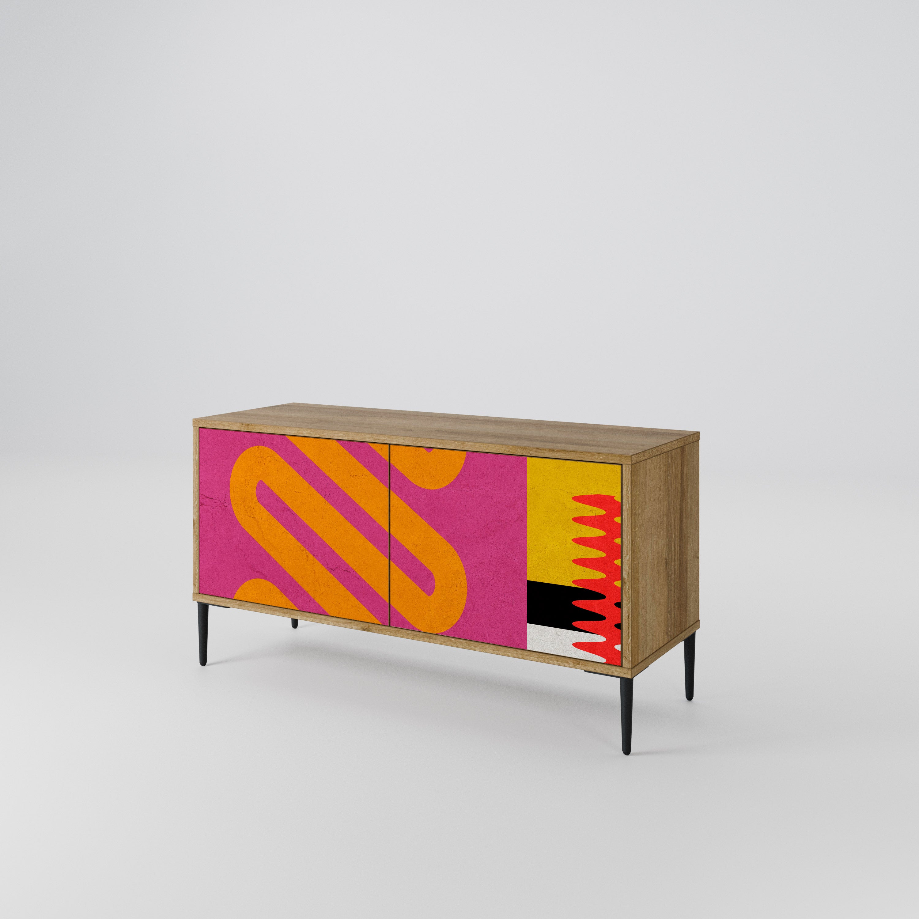 VIVID ART Móvel de TV Compacto de 2 Portas