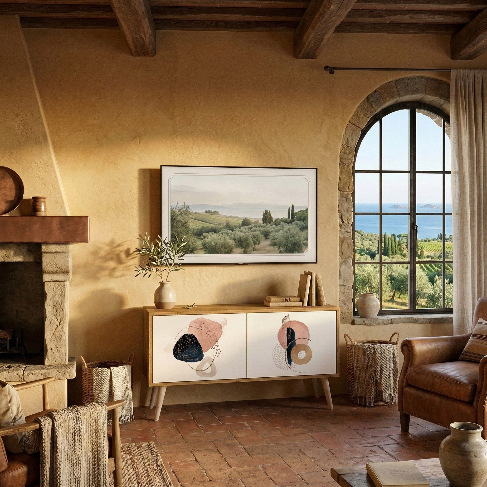 COLORFUL SHAPES Compact 2-Door TV Cabinet