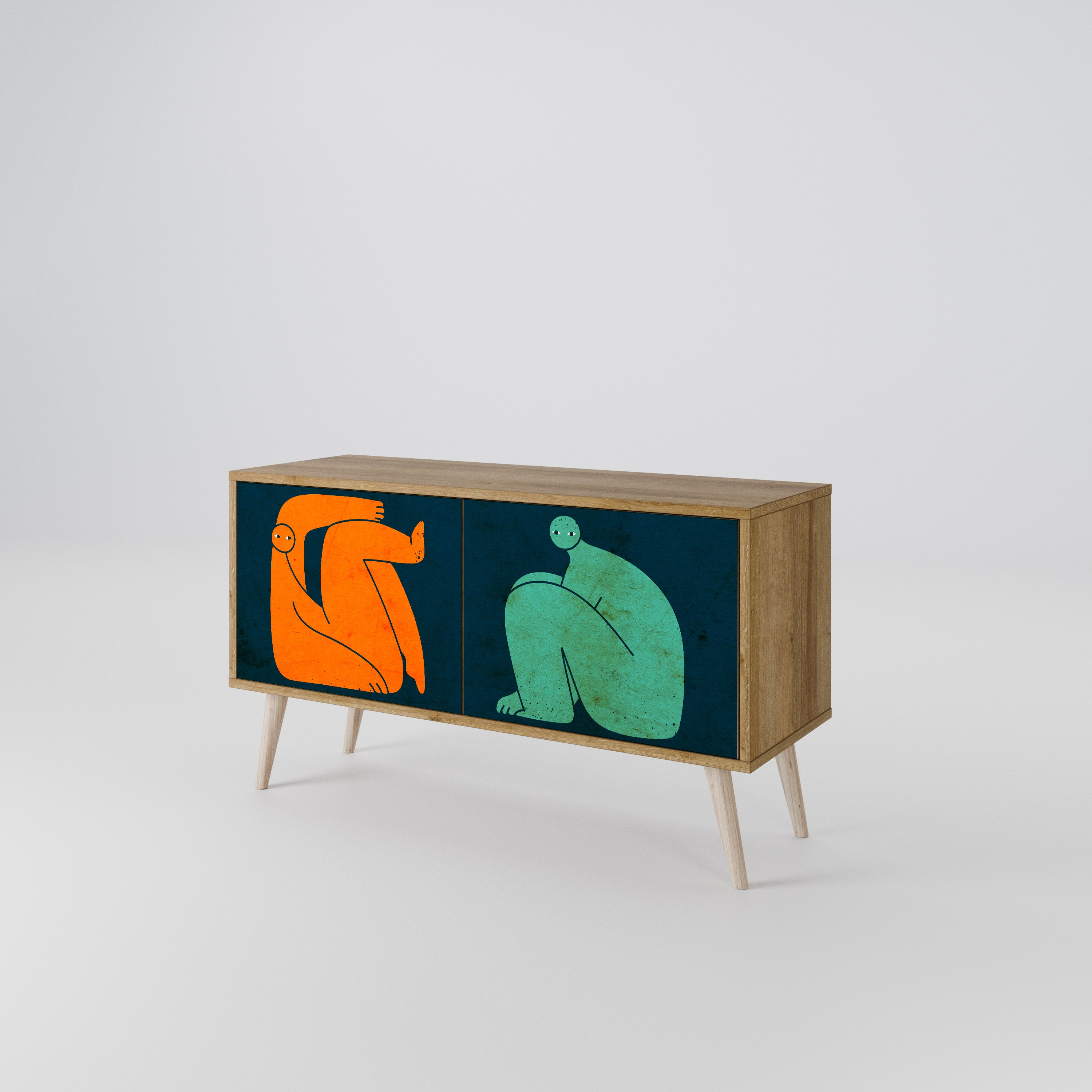 TOGETHER BUT SEPARATELY Móvel de TV Compacto de 2 Portas