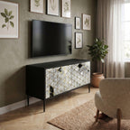 ASHEN ARIA Móvel de TV Compacto de 2 Portas