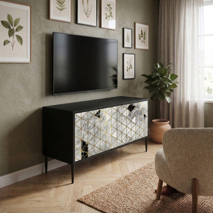 ASHEN ARIA Móvel de TV Compacto de 2 Portas