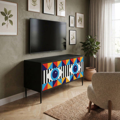 ABSTRACTION AND GEOMETRY Móvel de TV Compacto de 2 Portas