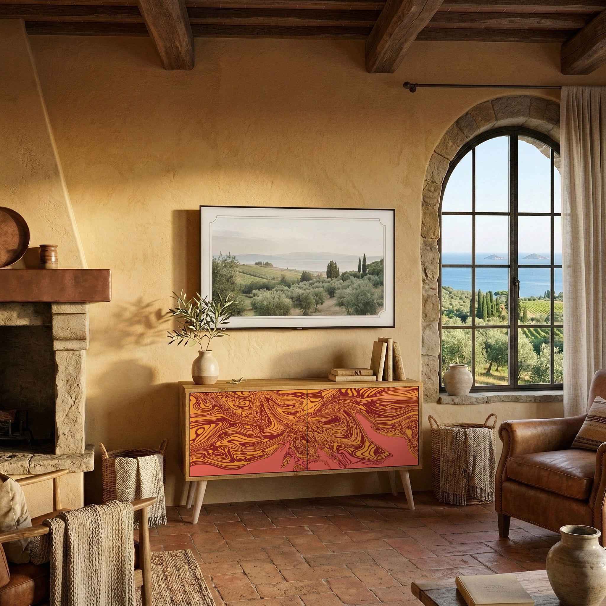 FLOATING THOUGHTS Compact 2-Door TV Cabinet