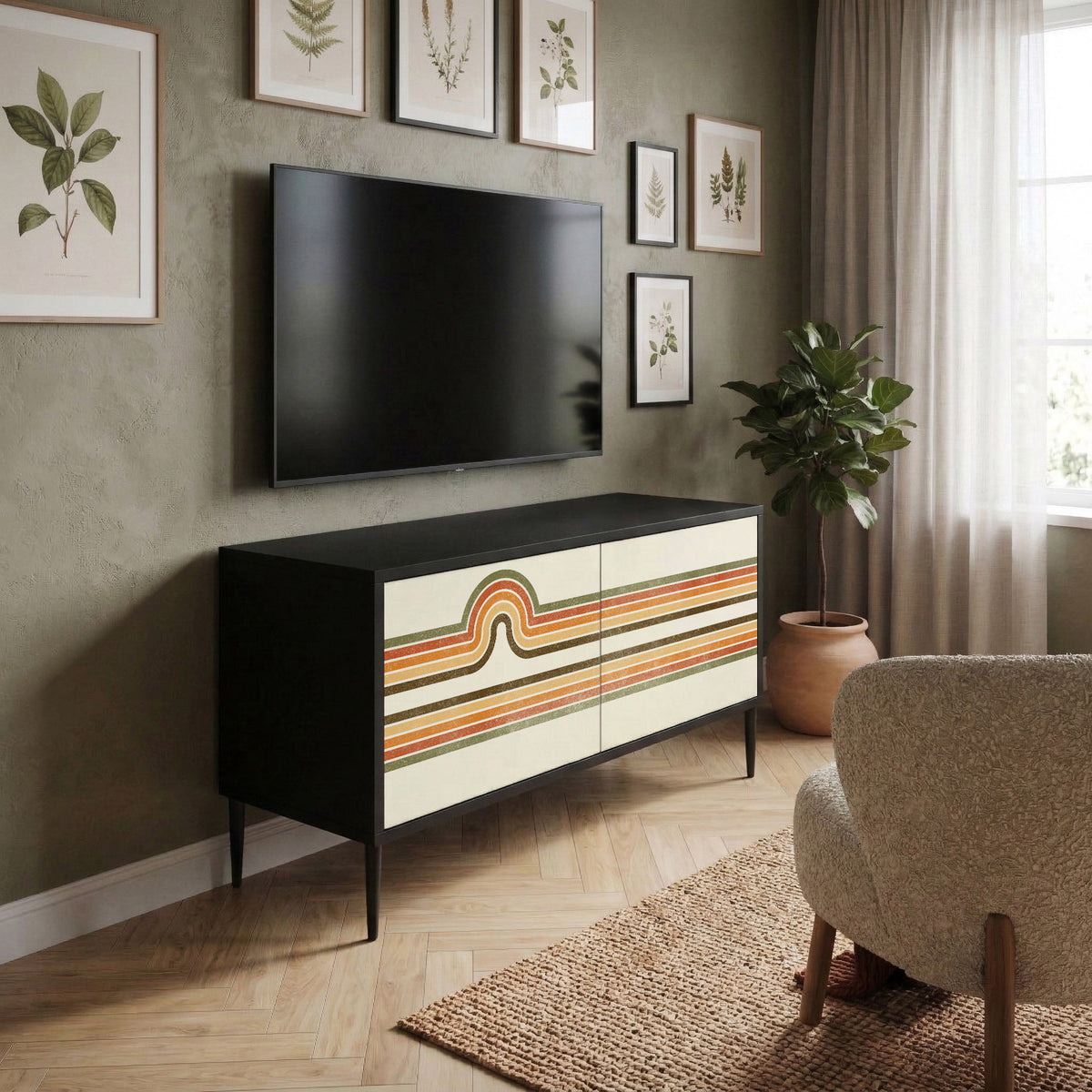 EXCEPTIONAL STREAM Móvel de TV Compacto de 2 Portas